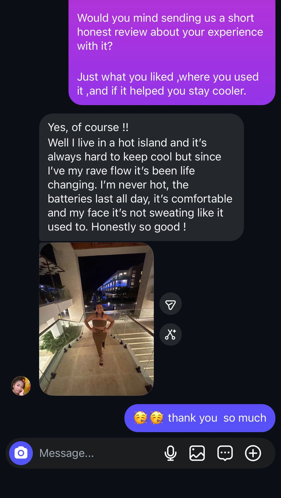 Customer review screenshot